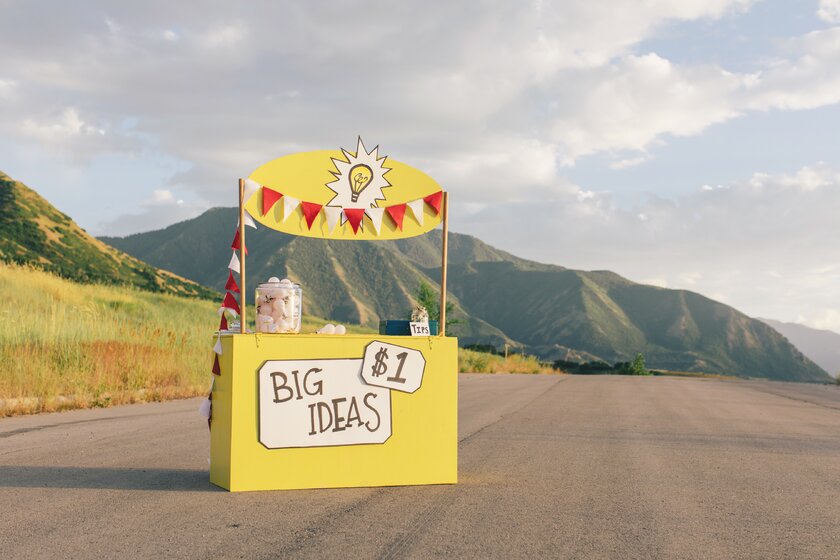 Lemonade stand in the Utah desert.