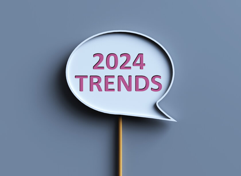 Bild Sprechblase mit "Trends 2024"